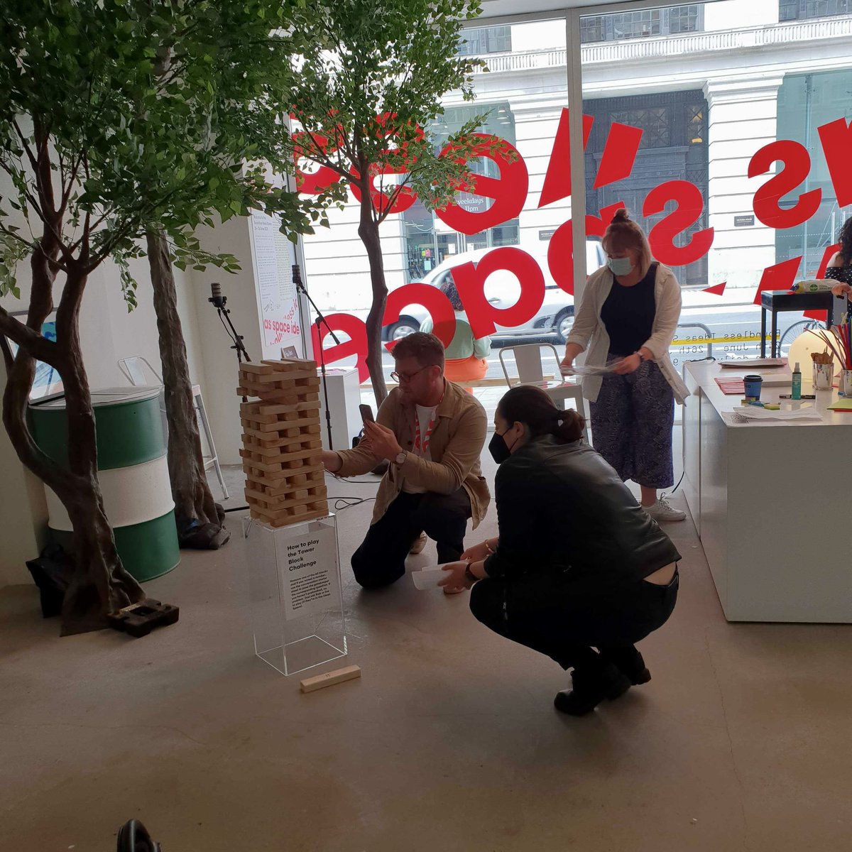 boundlessabound's tweet photo. Wanna play the Tower Block Challenge? Play for 15mins in the space or online, (all about that hybrid event right?!) DM us a time and an ideal gatekeeper or organisation to play with and we’ll take it from there. #IdeasSpace https://t.co/PwlPEtyuV1