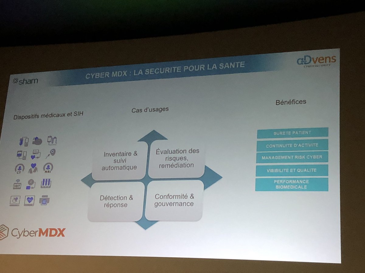 Herve_Schauer's tweet photo. Au #CNSSIS2021, en tant qu’intégrateurs de la startup 🇮🇱 @CyberMDX, Laure Emié @advens &amp; Chérif Tounsi @Sham_France reprennent les mots des #RSSI Santé et proposent des chemins d’atttaque à propos des appareils biomédicaux (#OT/#IoT) https://t.co/DTYvVagwXb