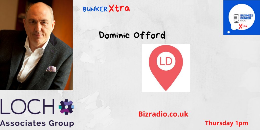 Join me on the #BBunker Xtra Show today at 1pm 

My guest is Dominic Offord of <a href="/localdesks/">LocalDesks</a>

We will be discussing flexible office space , co-working &amp; hot desks 

Sponsor @LochAssociates

All details &amp; tune in  here buff.ly/3j9LCFB