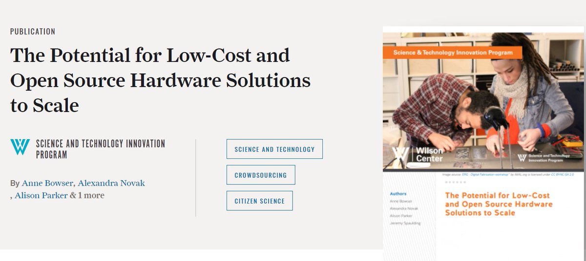 Jenny Molloy (@jenny_molloy) on Twitter photo The Potential for Low-Cost
and #OpenSource Hardware
Solutions to Scale: new report from <a href="/TheWilsonCenter/">The Wilson Center</a> wilsoncenter.org/publication/po… #openhardware The Potential for Low-Cost
and #OpenSource Hardware
Solutions to Scale: new report from <a href="/TheWilsonCenter/">The Wilson Center</a> wilsoncenter.org/publication/po… #openhardware