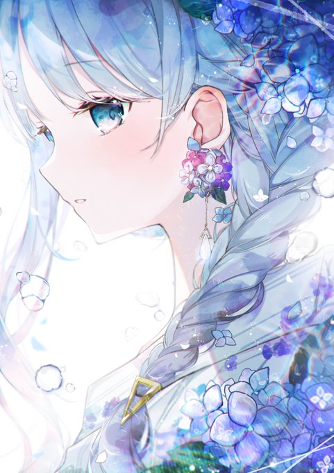 「青い眼 紫陽花」のTwitter画像/イラスト(人気順)