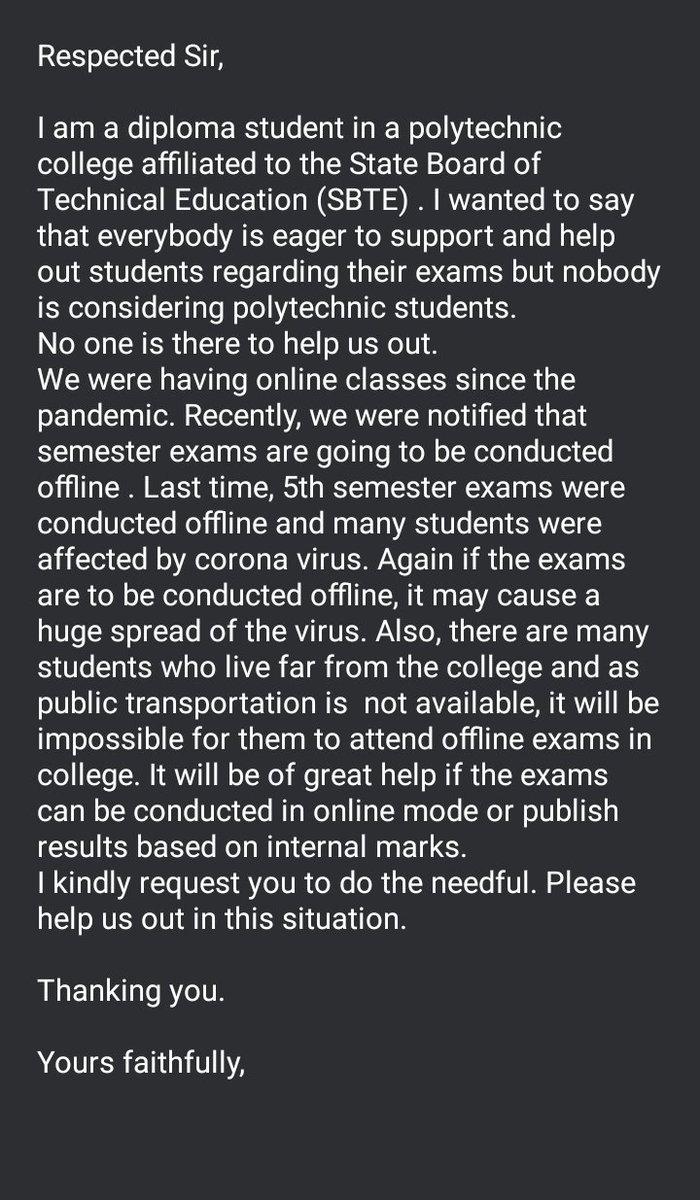 AnandhuPDas6's tweet image. #SavePolytechnicStudents
@CMOKerala
         ഇതു  നിങ്ങളുടെ മുനിലേക്ക് എത്തിക്കുന്നത് വേണ്ടായിയാണ്. കരുണ ഇണ്ടാകാക്കണം സർ ദെയ്‌വായി  ആവിശ്യം നിങ്ങൾ  ഉന്നയിക്കണം. പോളിടെക്‌നിക് വിദ്യാർത്ഥികലൂടെ  ഈ എളിയ ആവിശ്യം പരിഹരിക്കണം.
   എന്ന്
         അനന്ദു പി ദാസ്