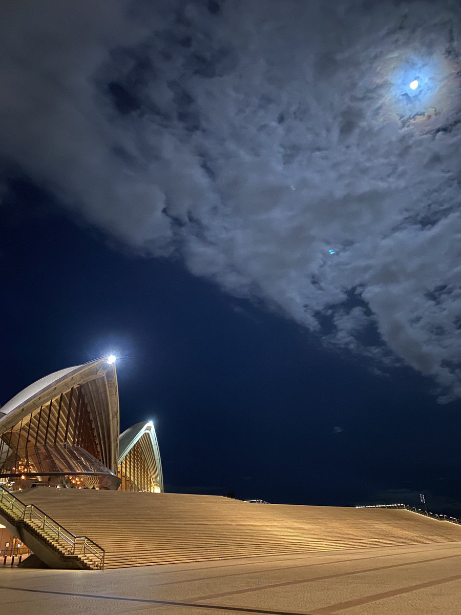 Just finished the first day of stage rehearsals for <a href="/OperaAustralia/">Opera Australia</a> ‘s Attila at the beautiful <a href="/SydOperaHouse/">Sydney Opera House</a> 🌙 ☁️ 💫 
.
.
#opera #operahouse #sydneyoperahouse #operaaustralia #rehearsals #soprano #operalife #verdi #ilovesydney #moon