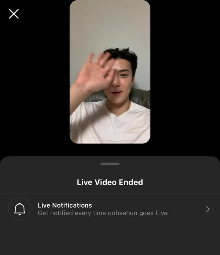 FanKyoongie's tweet photo. #SEHUN did a 2-minute IG Live

*ako na hindi nakanood* https://t.co/wnLMPgCSRk