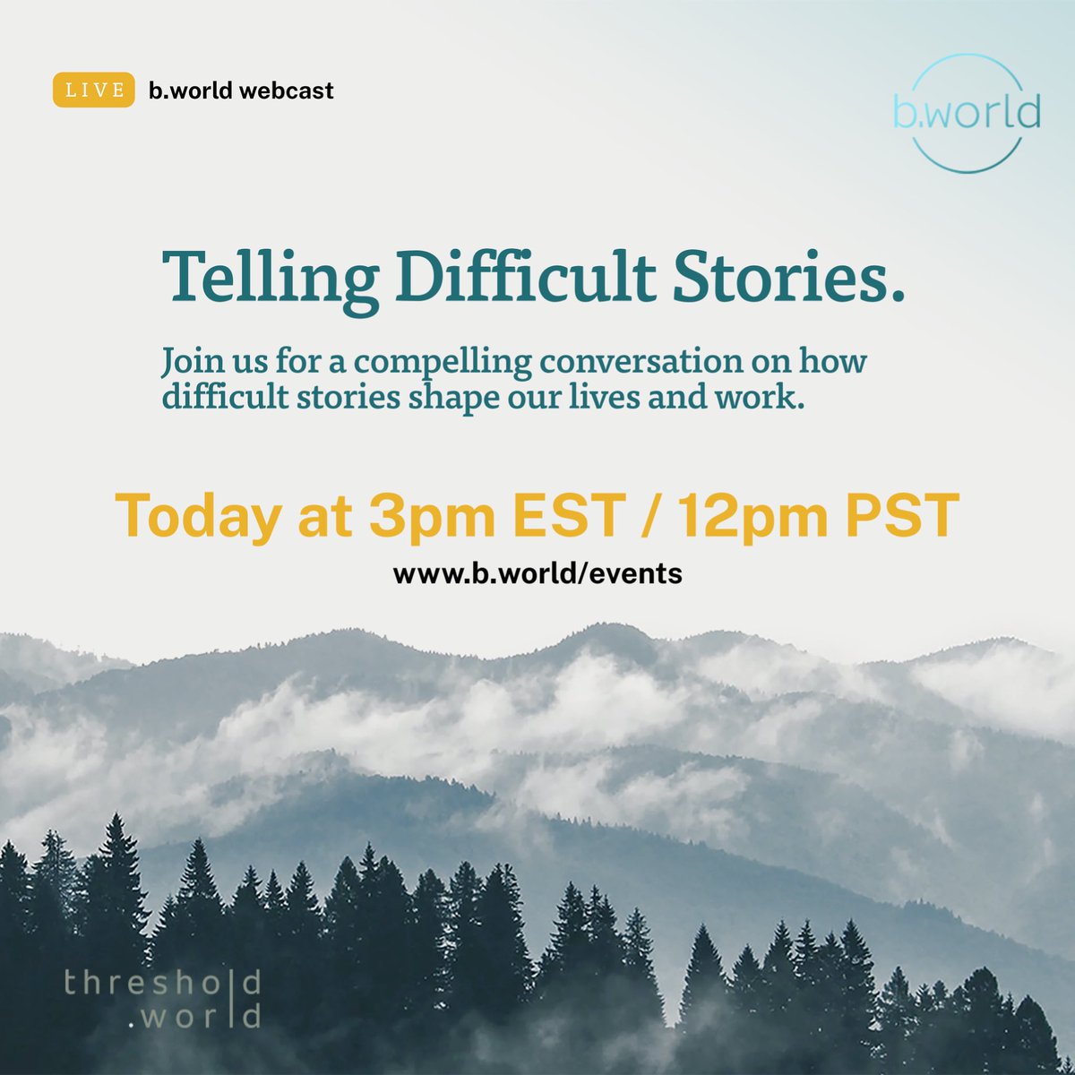 We’re excited for our first webcast today featuring an incredible lineup of guests! Follow the link to register: b.world/event-details/…