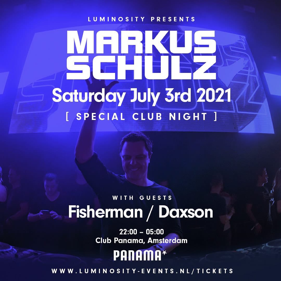 Almost one week from now we can finally open our doors again for a sick parties. And who better to kick this of with other than @LuminosityEvent and @MarkusSchulz ?!