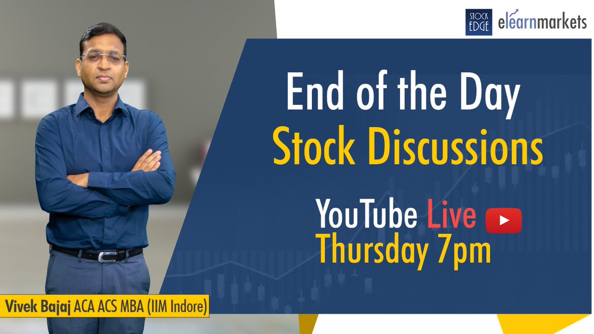 elearnmarkets's tweet photo. Catch @vivbajaj discussing about stocks live today at 7 pm on YouTube:  https://t.co/jwt4wVQcEa

He will discuss the the markets and the stocks and sectors in action in the market.

#StocktoWatch #StockDiscussion #LiveSession #stockmarkets https://t.co/VKYuJGz6gp