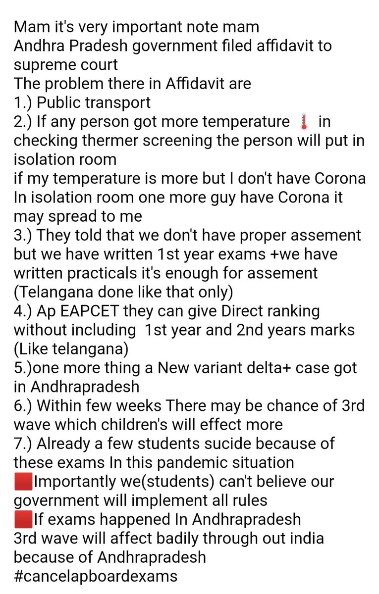 santhi_murthy18's tweet photo. @hi_me_kartikey @AdvMamtaSharma Mam education minister telling we have 34k members staff and we are changing government office to class rooms and they are telling we will declare results before July 31st 
Ap government Still searching for reasons just politics .why are not bothering about students life 
Please https://t.co/gjdXx6gr2t