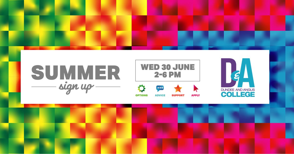 Choose to change your life - choose college! Come to our Summer Sign Up events on 30 June in #Dundee or #Arbroath and find out more.
#ChooseCollege #ChooseDA
dundeeandangus.ac.uk/news-events/su…