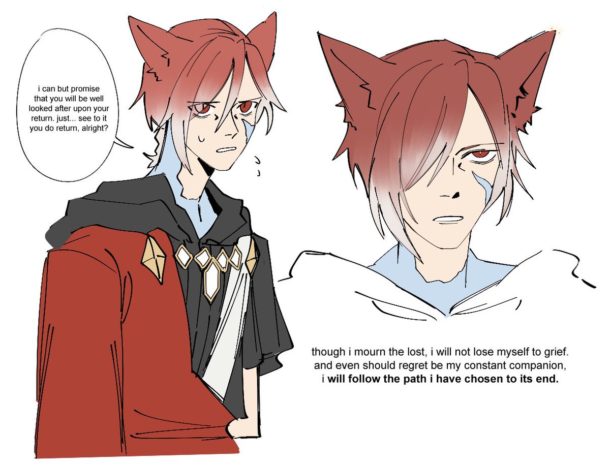 i want to imagine how the crystal exarch looks like under his hood sometimes... shb NG+ has been fun 