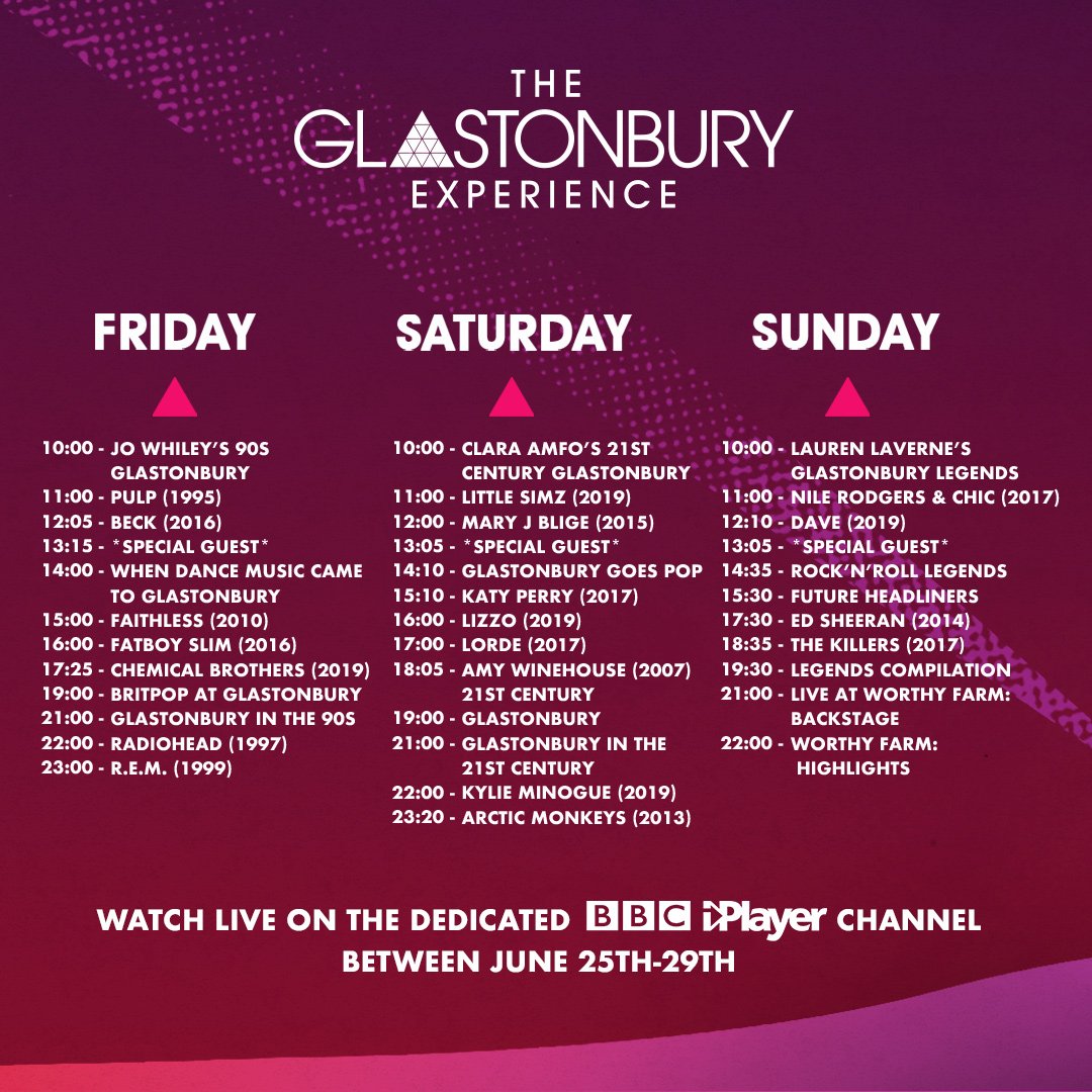 pinzandstripes's tweet photo. Friday for me
#Glastonbury
#bripop #pulp #radiohead #chemicalbrothers https://t.co/ANmMim5CMR