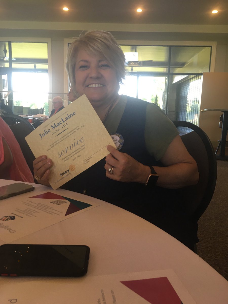 #Rotary Daybreak Zanesville. Congrats Julie