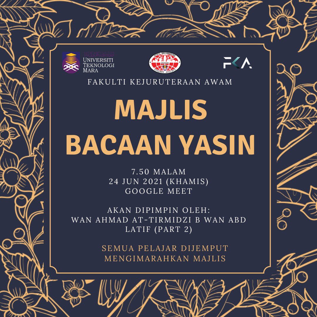 تويتر Cess Pahang على تويتر Majlis Bacaan Yasin Jom Ramai Ramai Kita Baca Yasin Berjemaah Ikuti Kami Di Pautan Berikut Https T Co Wtt4yzuhkl Https T Co Lmfdcwv6wn