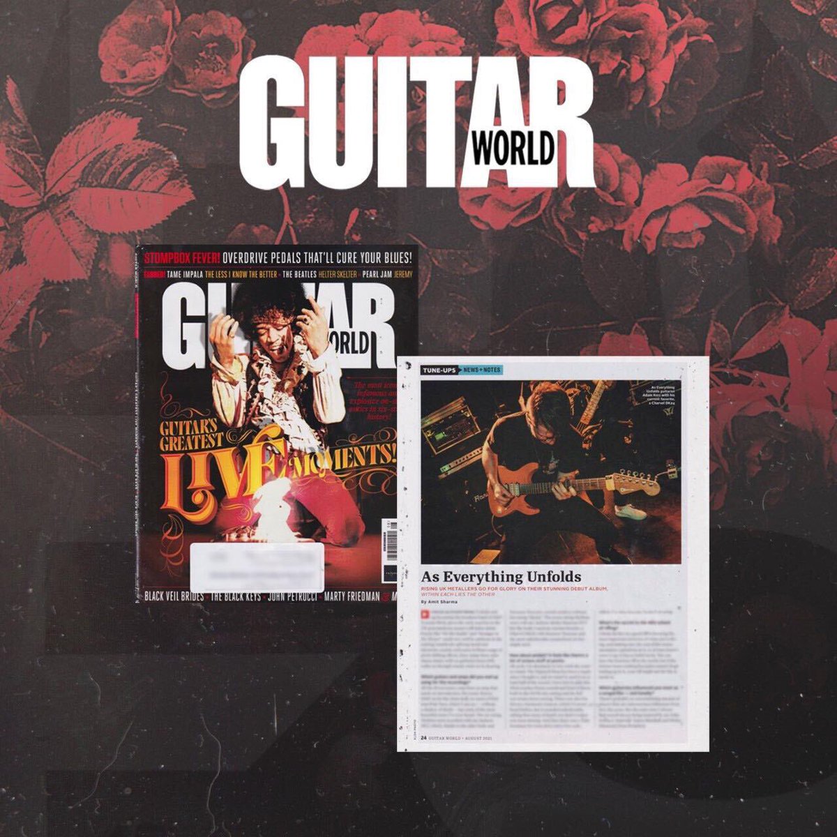 As Everything Unfolds (@aeuofficial) on Twitter photo Pick up the latest issue of <a href="/GuitarWorld/">Guitar World</a> to check out Adam’s interview, where he delves into the recording of Within Each Lies The Other 🌹
bit.ly/35M03bd Pick up the latest issue of <a href="/GuitarWorld/">Guitar World</a> to check out Adam’s interview, where he delves into the recording of Within Each Lies The Other 🌹
bit.ly/35M03bd