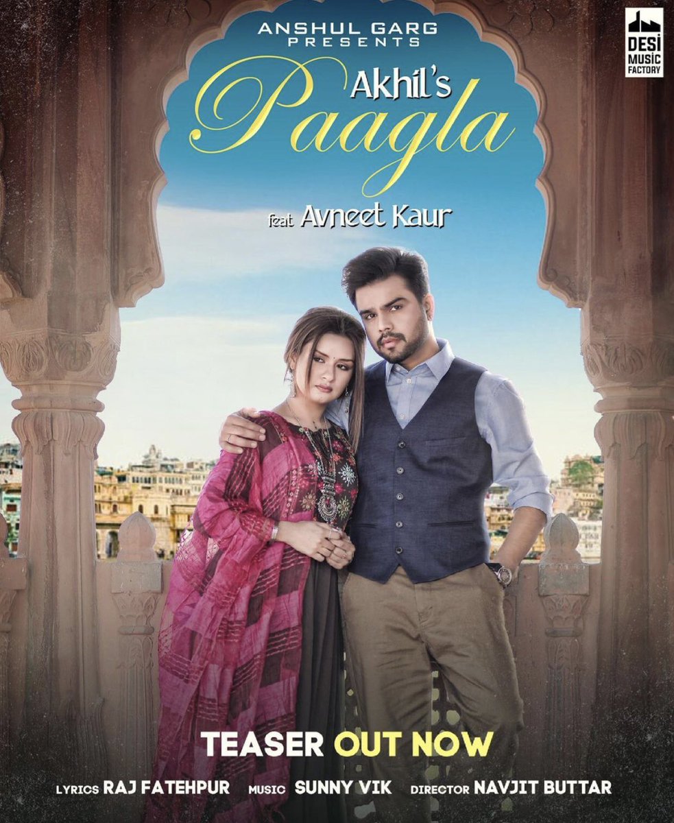 #Paagla teaser out now ❤️ #akhil @iavneetkaur @AnshulGarg80 @NavjitButtar @Rajfatehpurr