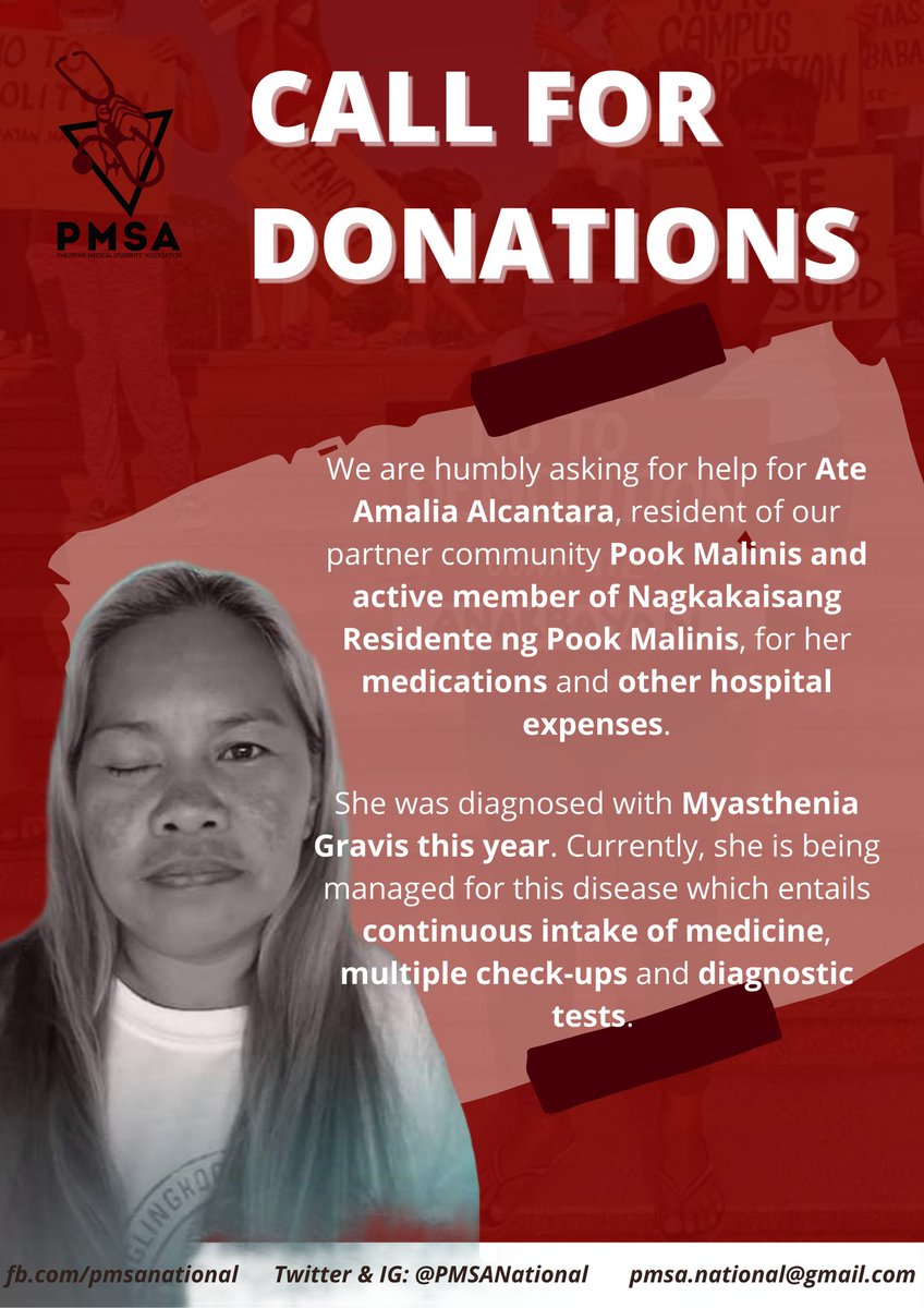 PMSANational's tweet photo. [CALL FOR DONATIONS FOR ATE BEBANG]

We would like to thank all donors; we were able to raise P1,690 which Ate Bebang used to purchase medicines.

We continue to humbly ask for your help to raise funds for her medicines, and additionally, for her to avail of prescription glasses. https://t.co/cXPBepON7Z