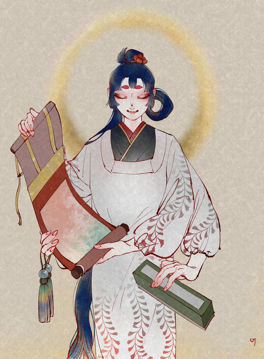 祝ちゃん普段は割烹着 