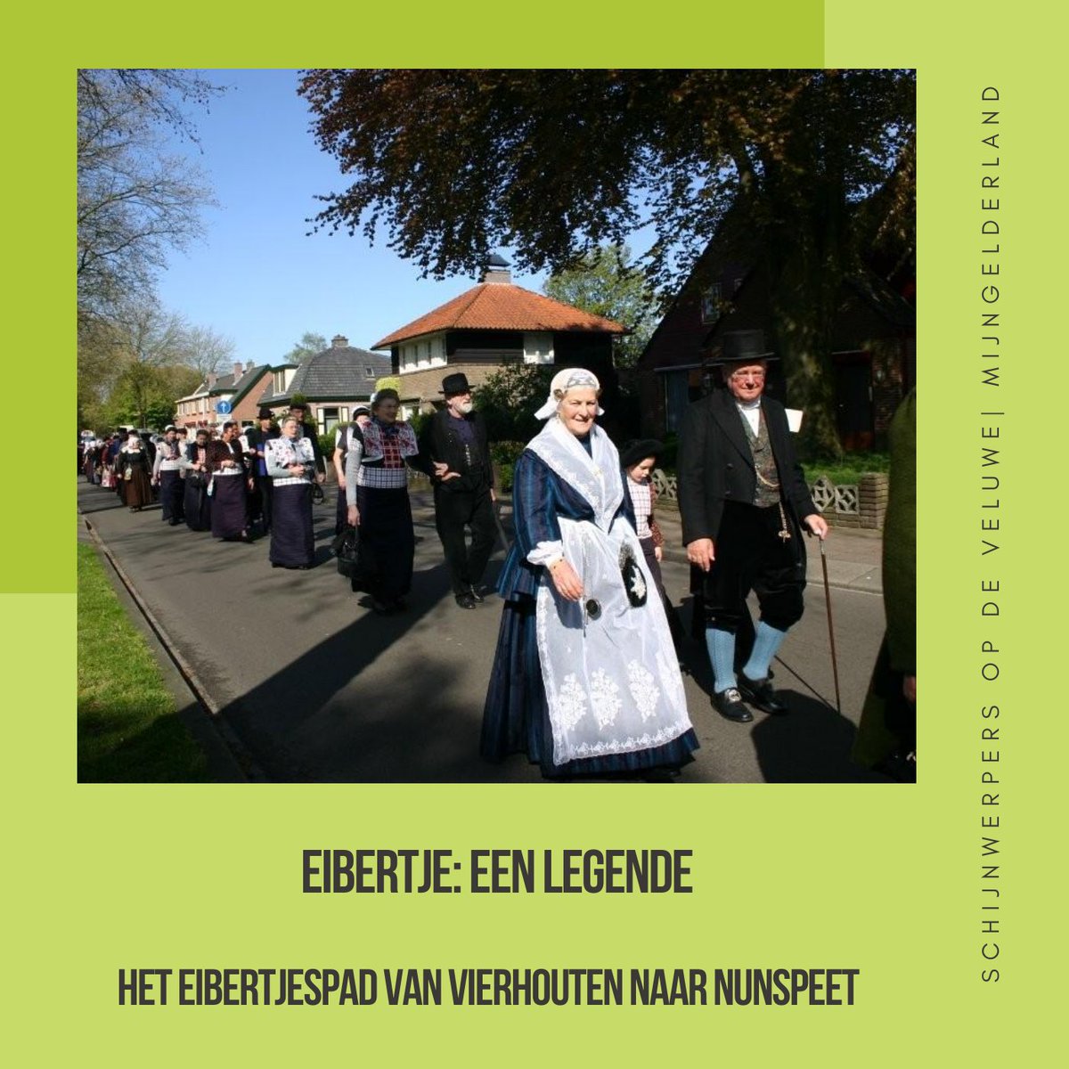VERHAAL | De #legende gaat dat Eibertje omstreeks 1850 leefde in het arme #Vierhouten, en dat Eibertje van Vierhouten naar de weekmarkt in <a href="/MooiNunspeet/">Mooi Nunspeet</a> liep om daar haar eieren te verkopen. Lees meer over het 'Eibertjespad': schijnwerpersopdeveluwe.nl/verhalen/eiber…