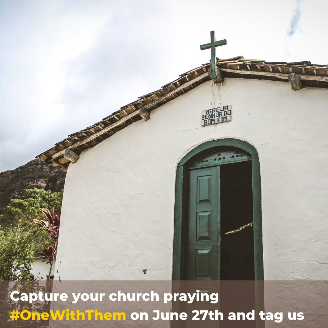 OpenDoorsCanada's tweet photo. On June 27, Churches across Canada will be coming together to pray for Christian Captives. Whether you're meeting in person or online, take a picture of your service and tag Open Doors Canada and #OneWithThem so we can share the day together! https://t.co/VIBNx0CdqH