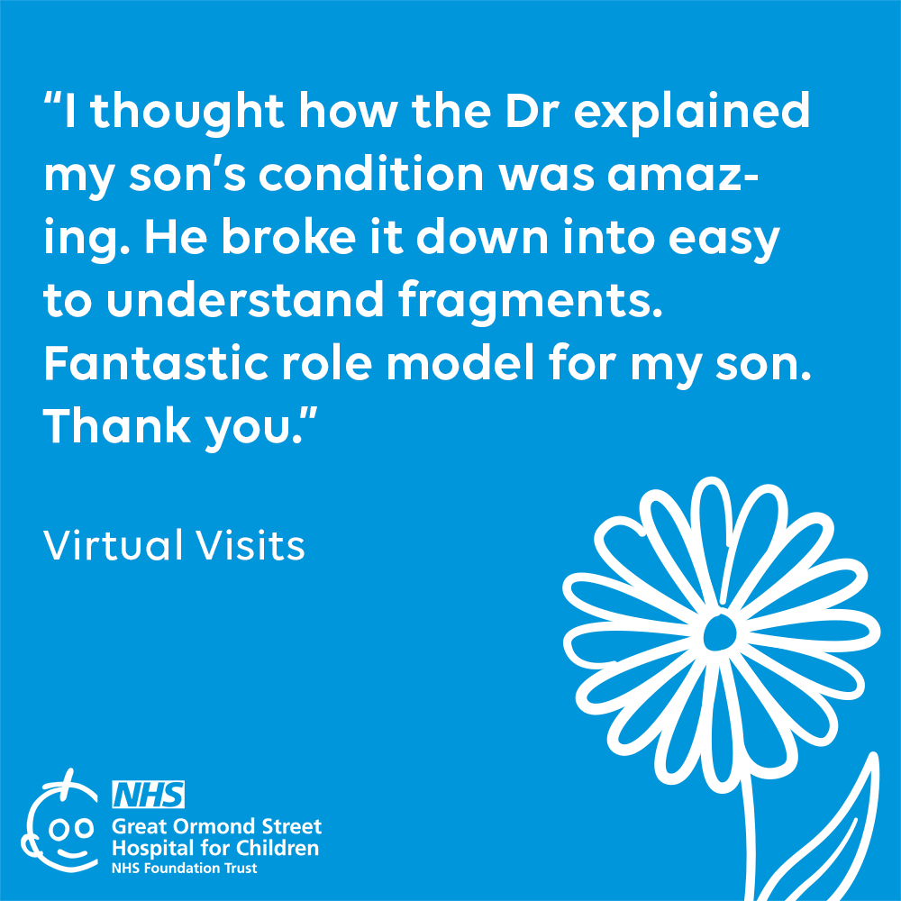 “I thought how the Dr explained my son’s condition was amazing.  He broke it down into easy to understand fragments.  Fantastic role model for my son.  Thank you” – Virtual Visits