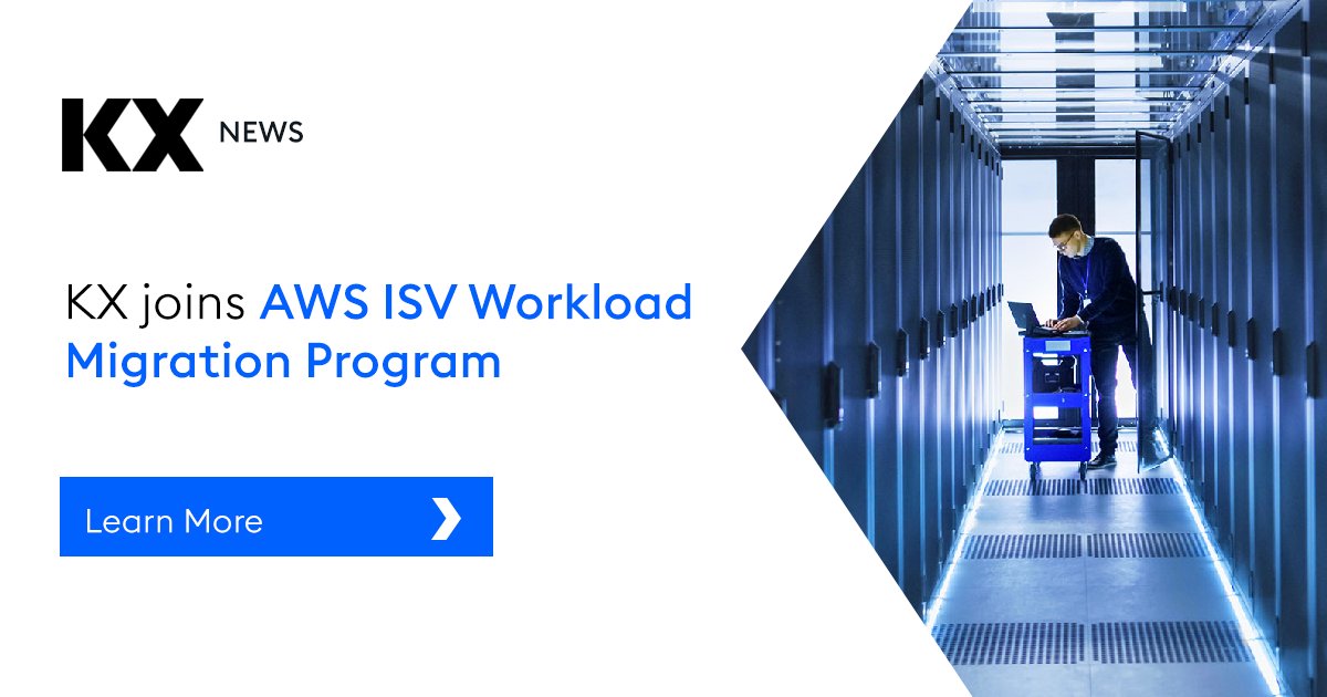 kxsystems's tweet photo. We are pleased to share that we have joined the @awscloud ISV Workload Migration Program, accelerating customers' journeys to the cloud to harness real-time &amp; historic data at scale for real-time continuous intelligence: https://t.co/rD669qaoe3 #cloudcomputing https://t.co/jXrewXYbca