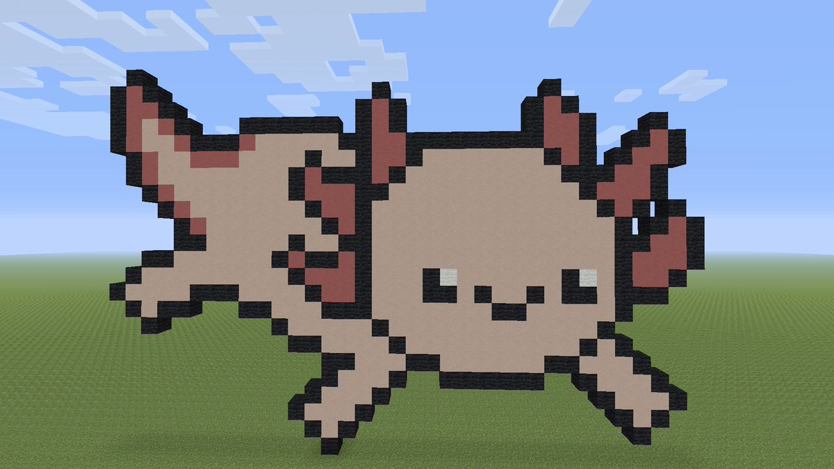 Rocket_Zer0's tweet photo. Minecraft Pixel Art - Axolotl https://t.co/yux5E6iHQM via @YouTube https://t.co/zn18j2aHm6