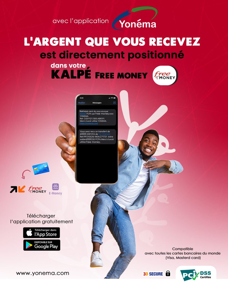 Yonema vous facilite les dépôts dans les comptes mobile money #yonemasn #intechgroup
