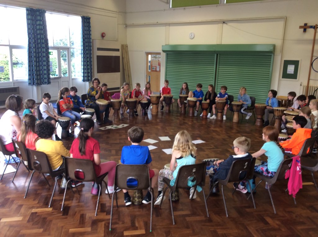 CVJSchool's tweet photo. 4J African drumming workshop #cvjs https://t.co/C93HpnReVi