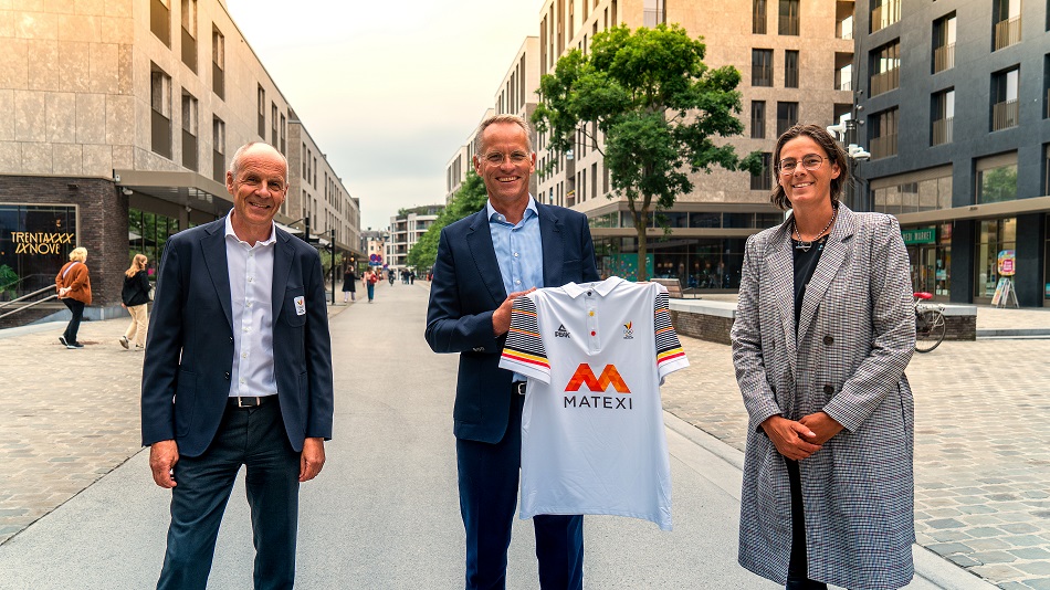Matexi's tweet photo. Fier! Matexi partenaire de @teambelgium! Olivier Lambrecht, CEO Matexi: "La persévérance, le focus, teamwork... ne sont pas uniquement des valeurs sportives. Ils servent de fil rouge à nos collaborateurs, qui réalisent chaque jour notre vision." #TogetherWeCreateGreatPlaces https://t.co/FLHUMiaPfO