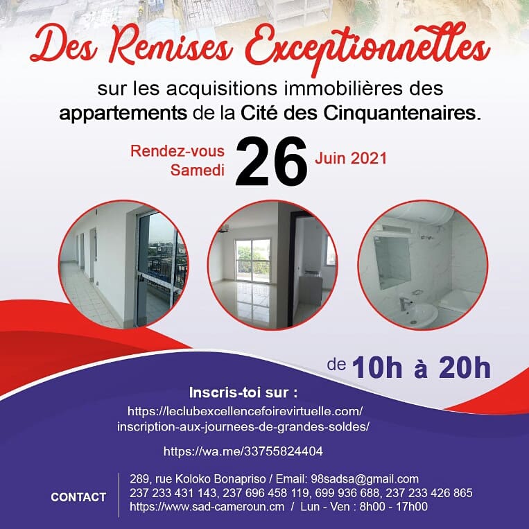 LeClubExcellen1's tweet photo. N'oubliez pas de vous connecter ce SAMEDI 26 JUIN DE 10 H A 20H sur la plateforme collaborative des Entreprises "LA VITRINE DES PROFESSIONNELS " https://t.co/0oUP5KWK6S
La SAD et KULTURE KLIENT vous attendent pour profiter des promotions sur les services et biens immobilièrs. https://t.co/95vbPJ004P