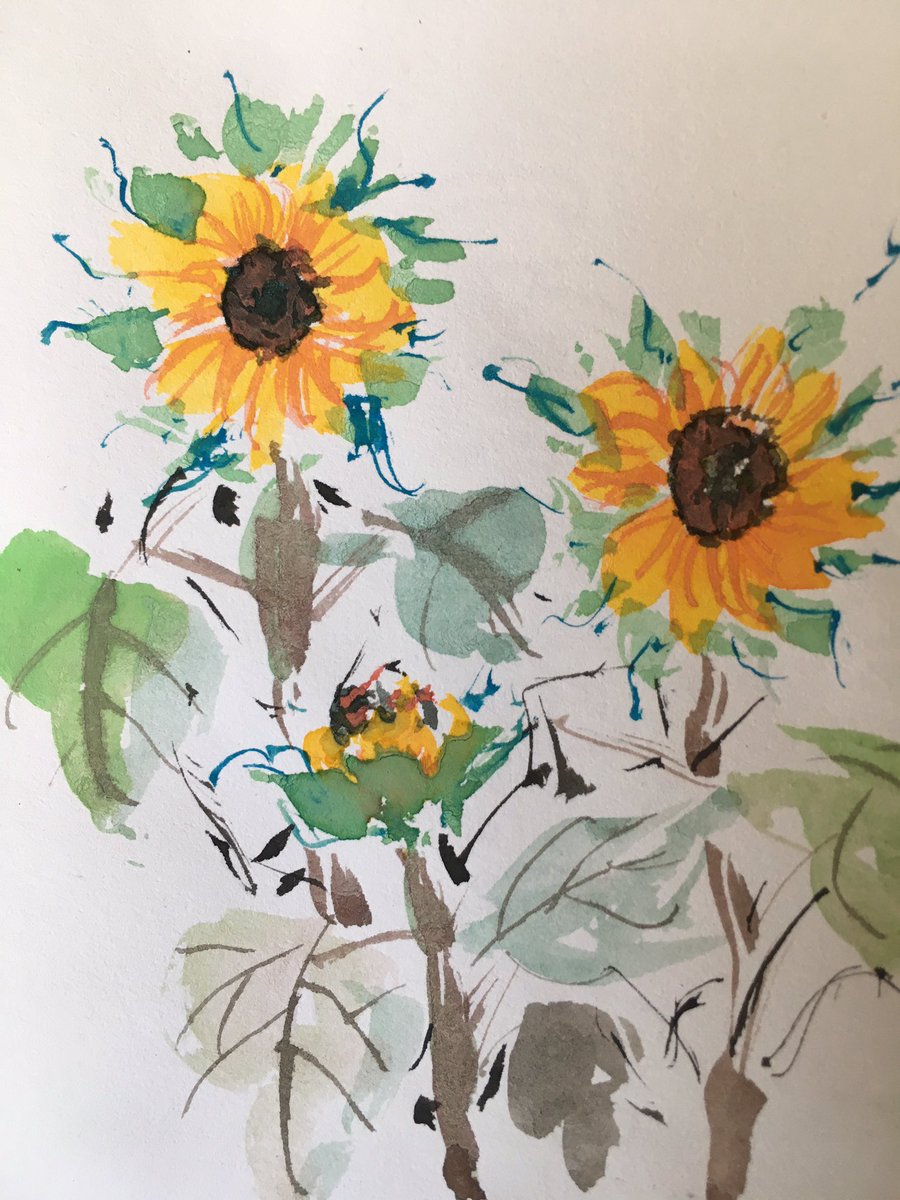 mirandafuller's tweet photo. It’s the most wonderful time of the year. Happy Summer, y’all! 🥳🌻☀️ #watercolor #summer #chinesebrushpainting #watercolorpainting #watercolorart #happiness https://t.co/60hTpnQKYd