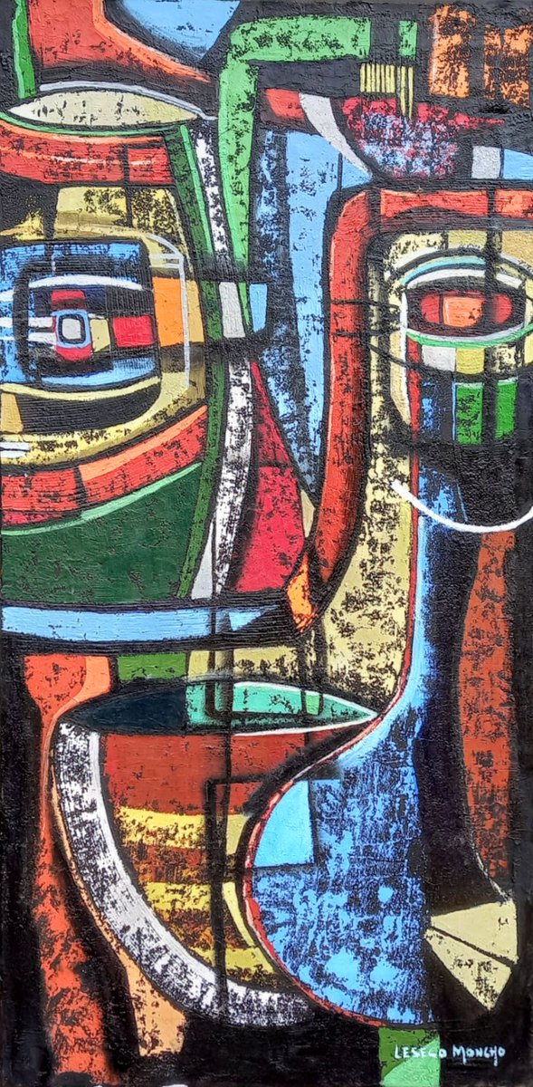 ' The Calabash ' (for food storage).
Oil Impasto on stretched canvas.
120 X 50.