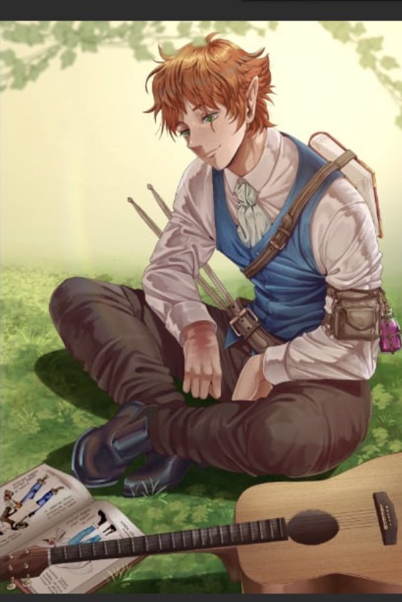gingercoaplaye1's tweet photo. Just got some artwork done for my d&amp;d character  woop wop https://t.co/DfUE5WX73N