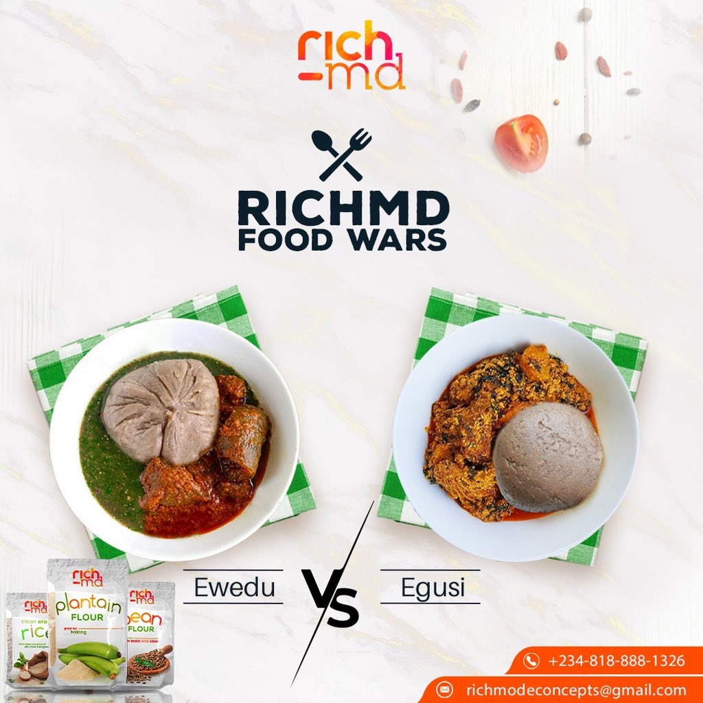 richmdfoods's tweet photo. How do you like your Unripe Plantain Flour, with Ewedu or Egusi?
Unripe Plantain Flour has a lovely taste and it is very healthy!
RichMD Unripe Plantain Flour is available in leading supermarkets.
#RichMD #RichMDFoods
#UnripePlantain #Plantain
#PlantainFlour #UnripePlantain https://t.co/fHxpkq8DB9