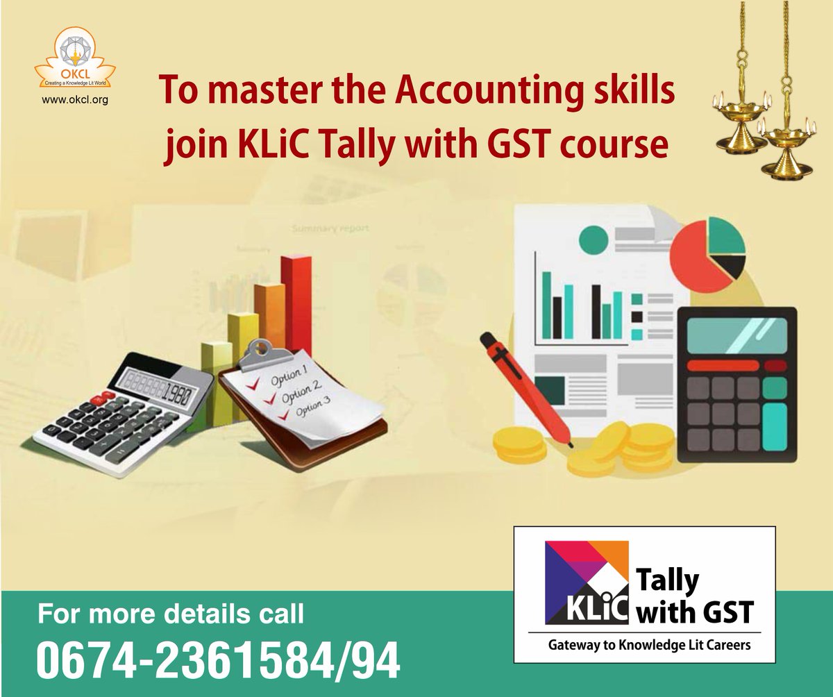 odisha_okcl's tweet photo. Master your Tally with GST skills! Be the in-demand Accountant! Enroll today.
#okcl #kliccourses #klictally #letslearncomputers #21stcenturyskills #learningcompanion #elearning #odisha #digitalskills #computercourse #stayathome #staysafe https://t.co/EDhTr07kD8