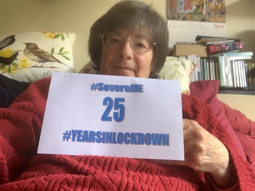 MEResearchUK's tweet photo. Not celebrating - marking. "On 27 June it will be 25yrs since I got the fluey virus that became severe ME. But I was lucky - I had good life experiences first, unlike many before &amp; since ....." Veronica Jones is fundraising for ME Research UK - https://t.co/JVcgI4Vrk2 #pwMW https://t.co/juCEcHGxSP
