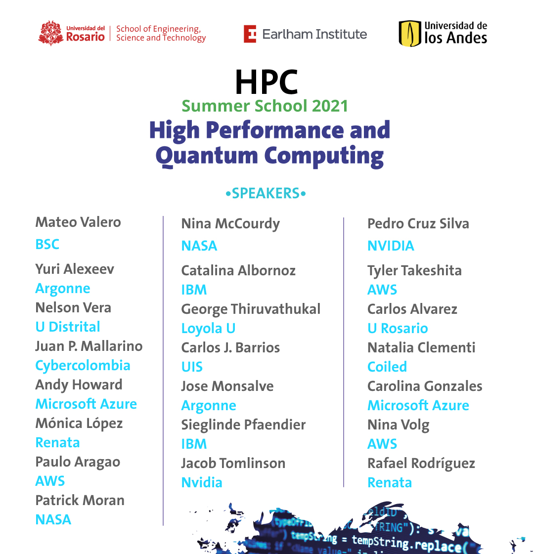 HPCCol's tweet photo. Six days of state-of-the-art lectures and training on basic skills for HPC, data science and quantum computing.

https://t.co/2mR2fpx4nG https://t.co/U7DNb0HKJ8