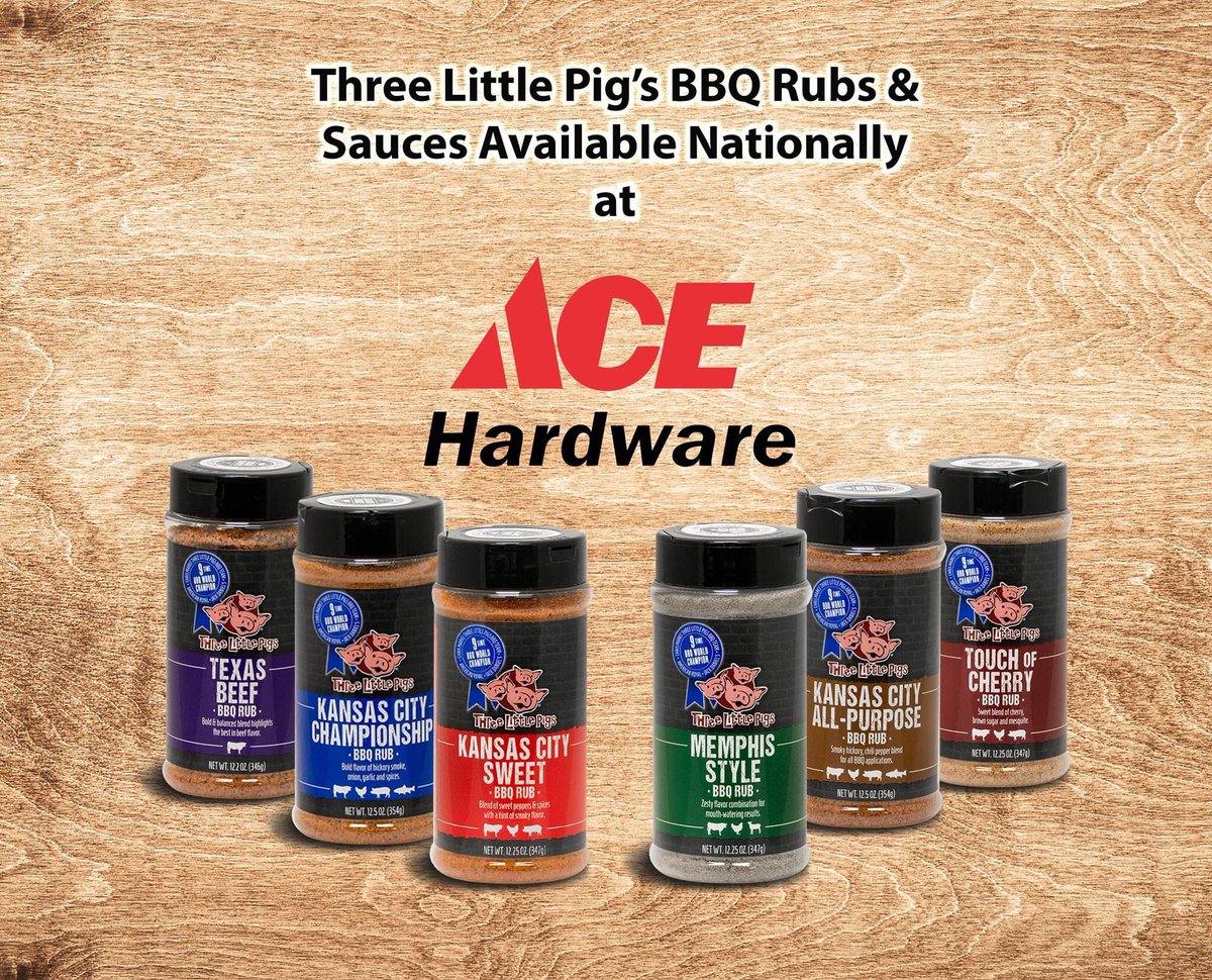 ACE is the place for “BBQ” this summer. #bbq #grilling #acehardware #threelittlepigsrubs <a href="/ChrisMarksBBQ/">Chris Marks</a> <a href="/AceHardware/">Ace Hardware</a> <a href="/RomeAceHardware/">ACE Hardware of Rome</a> <a href="/ClarksHardware/">Clarks ACE Hardware-Ellicott City</a> <a href="/WestlakeAce/">Westlake Hardware</a>