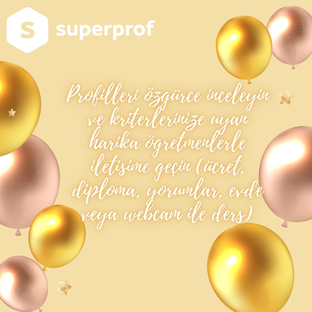 Sitemizin linkini sizinle paylaşıyorum: superprof.com.tr

#superproftürkiye #özelders #dersalmak