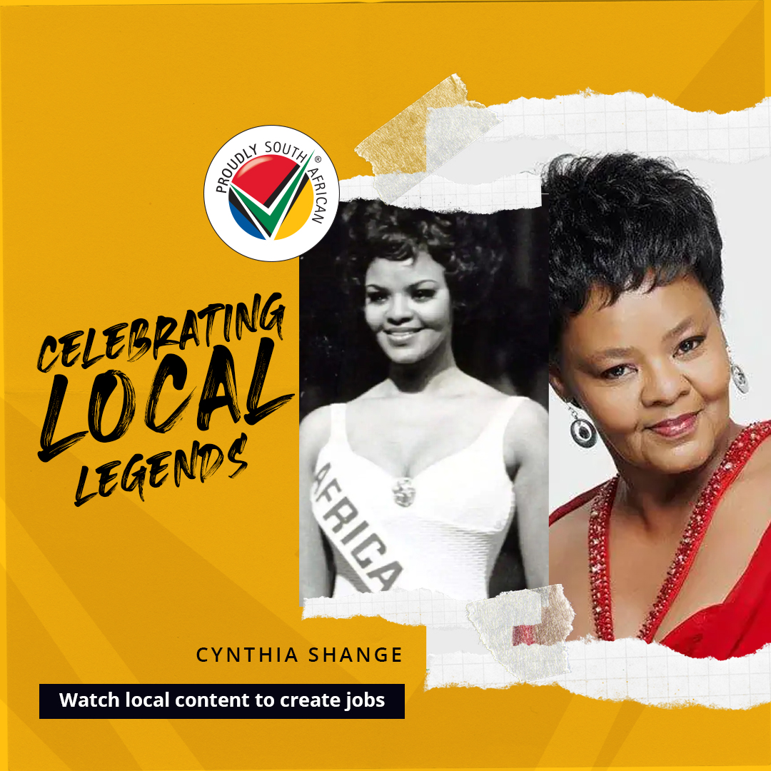 ProudlySA's tweet photo. We continue to celebrate local legends, and our legend this week is Cynthia Shange. A well-known face on South African television, Cynthia made history by appearing in SA’s first-ever black feature film, Udeliwe.
#CelebratingLocalLegends #LocalIsLekker #BuyLocalToCreateJobs https://t.co/ro3FradaY4