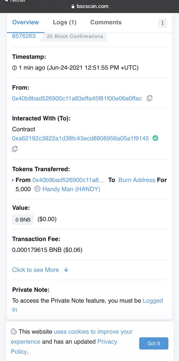 HandymanFinance's tweet photo. 5,000 handy tokens burned!

Presale is still live 2 hours left of presale 👨‍🔧 

https://t.co/7BHLaHHF2D

Burn address 🔥 

https://t.co/hlsSNPacHw https://t.co/TTS5q7zcX8