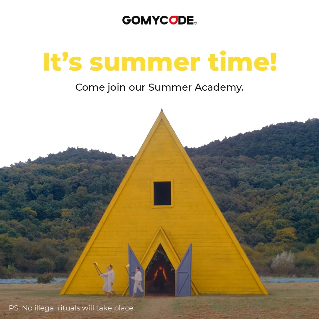 GomycodeE's tweet image. It is Summer time 🤙
Join our Summer Academy!
Our website: gomycode.com 
#people #tech #innovation #futureofwork #GOMYCODE #gomycodeinegypt #community #learning #coding #SummerAcademy
