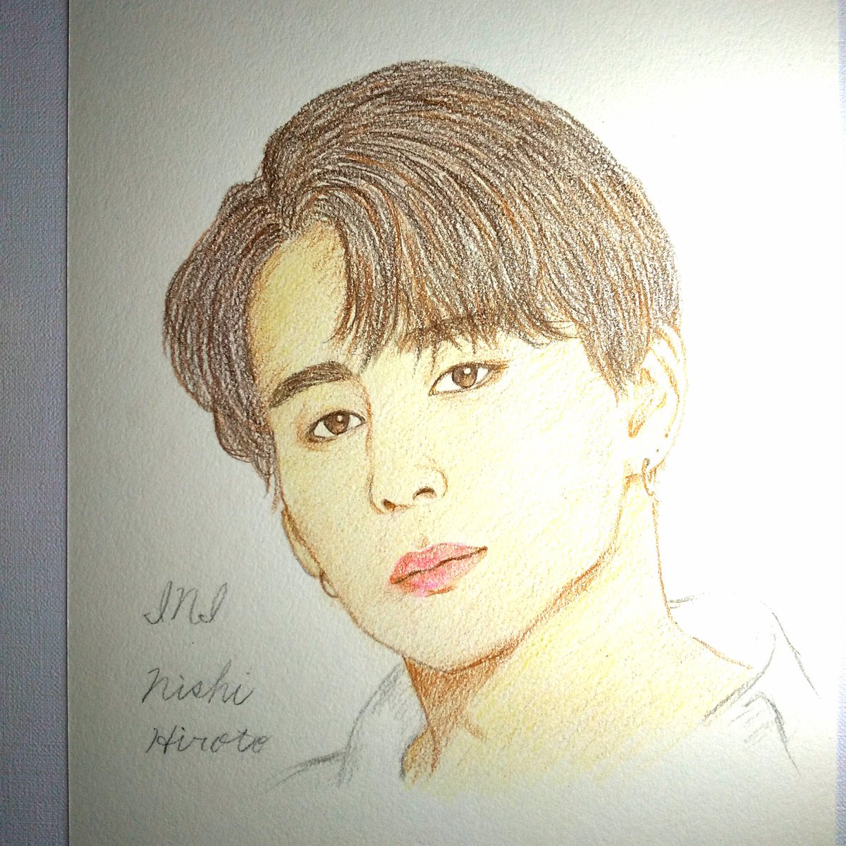 INIの西洸人くんの個性を知るべく似顔絵を描いてみる 西くんといえば