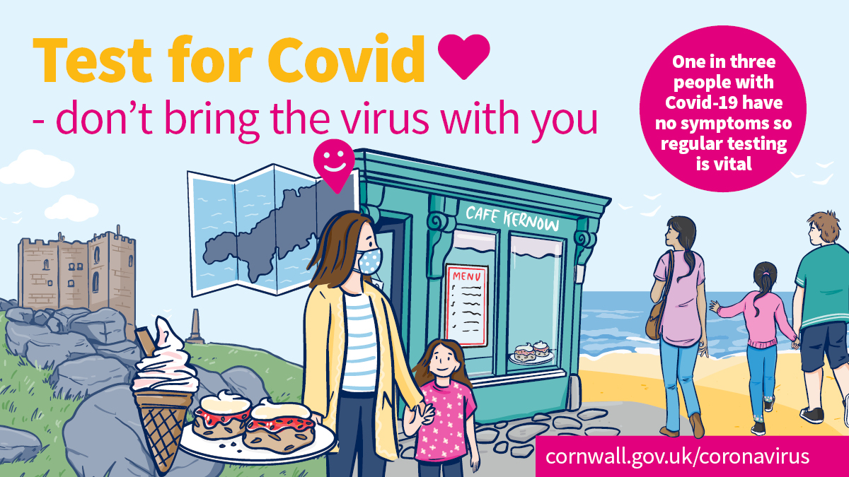 ❤️ Test for COVID-19 ❤️

Our friends at <a href="/CornwallCouncil/">@cornwallcouncil</a> have developed a poster primarily aimed at hospitality businesses to display during the busy summer months.

Download yours here: loom.ly/4Vv1pxM