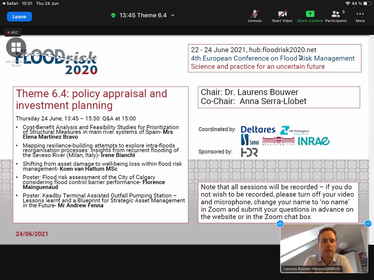 Q&amp;A starting for session Theme 6.4: policy appraisal and investment planning.