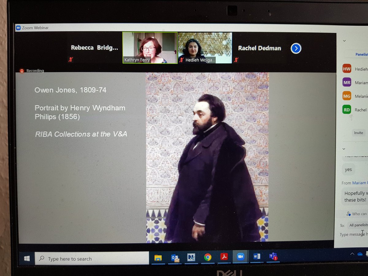 IslamSSN's tweet photo. Kicking off our webinar with @SeasideFerry talking about Owen Jones and #design inspired by Islamic tradition. Funded thro @ace_national https://t.co/zdK5SSty8L