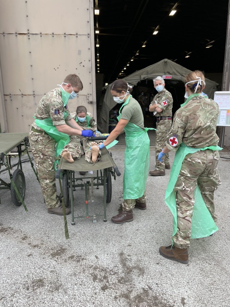 The RAF HSU enters its 4th day of preparation for assurance as part of this we are conducting our Rehearsal of Concept drills. Photograph demonstrates Front of House procedures. <a href="/RAFBrizeNorton/">RAF Brize Norton</a> <a href="/pm_raf_ns/">PMRAFNS</a> <a href="/DMS_MilMed/">Defence Medical Services</a> @DMS_DG <a href="/DMS_SurgGen/">DMS Surgeon General</a> <a href="/mikep200166/">Michael Priestley RRC</a>