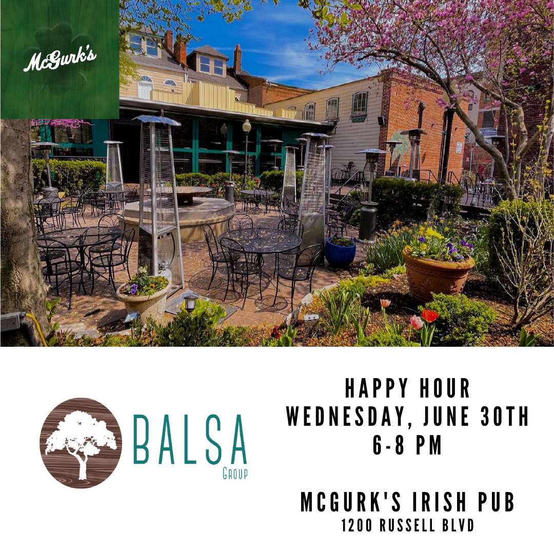 In-person (outdoor) Happy Hours are back for The BALSA Group!  Join us next week Wednesday to celebrate and socialize at McGurk’s Irish Pub. Feel free to bring a friend or colleague, too!