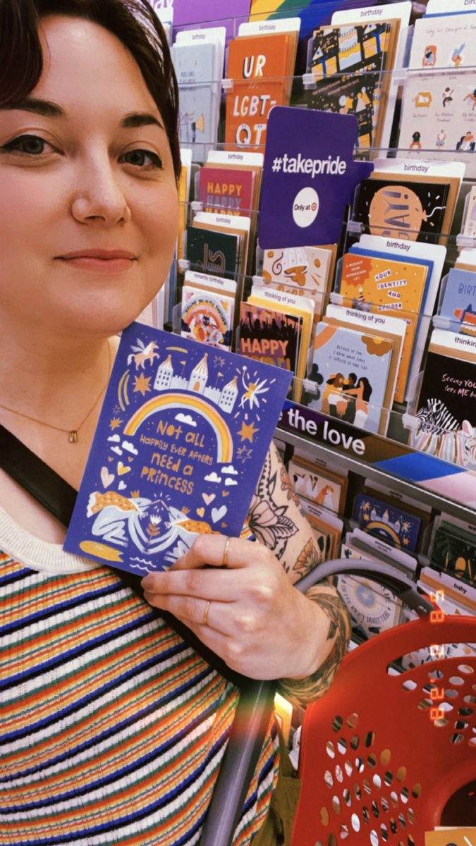 BugWithAPen's tweet photo. Very excited to share with you all the new #takepride collection of cards in @Target ! An amazing team of us (many of which are queer ourselves) collaborated on this @amgreetings and I’m SO proud of this inclusive and thoughtful line of cards #pride https://t.co/U2UZppHP0B