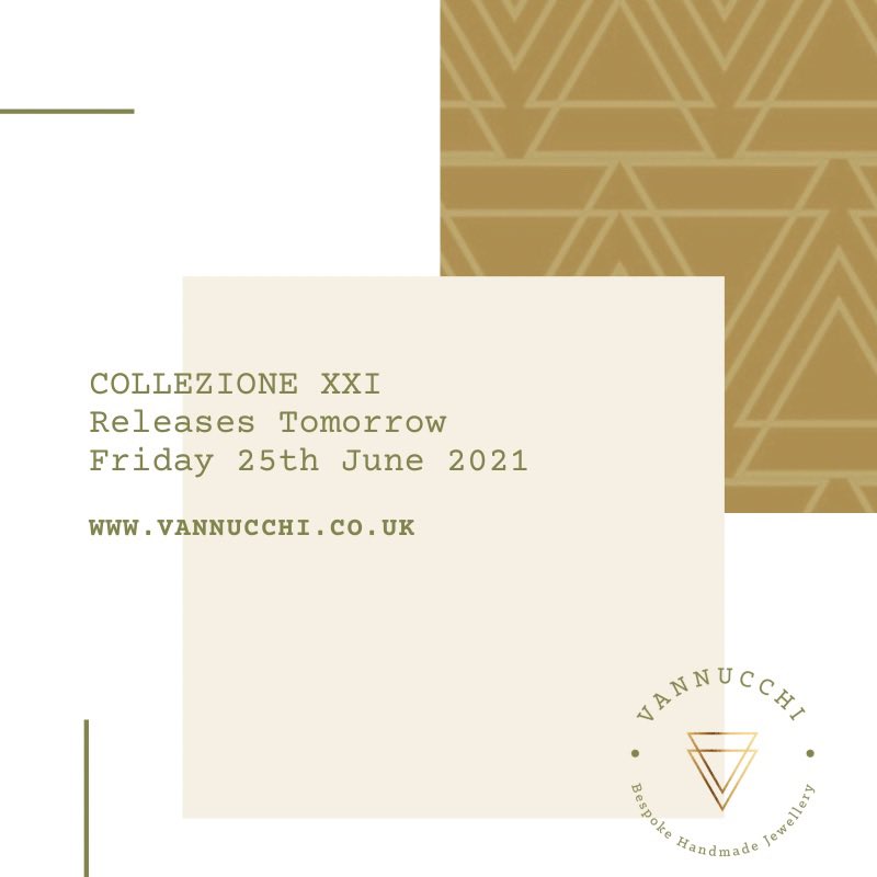 The collection for 2021 is available from tomorrow morning.
Collezione XXI is a coming together of my inspiration from my woodland walks with the study of stone shapes. 
I can’t wait to start sharing with you the next phase of the collection. #vannucchijewellery #newcollection